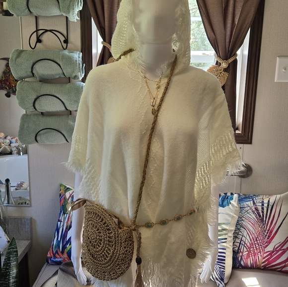 New! Beach Cover up Pullover Shawl(Coastal Couontry) - Picture 3 of 7